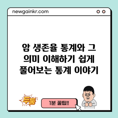 암 생존율 통계와 그 의미: 이해하기 쉽게 풀어보는 통계 이야기