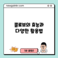 클로브의 효능과 다양한 활용법