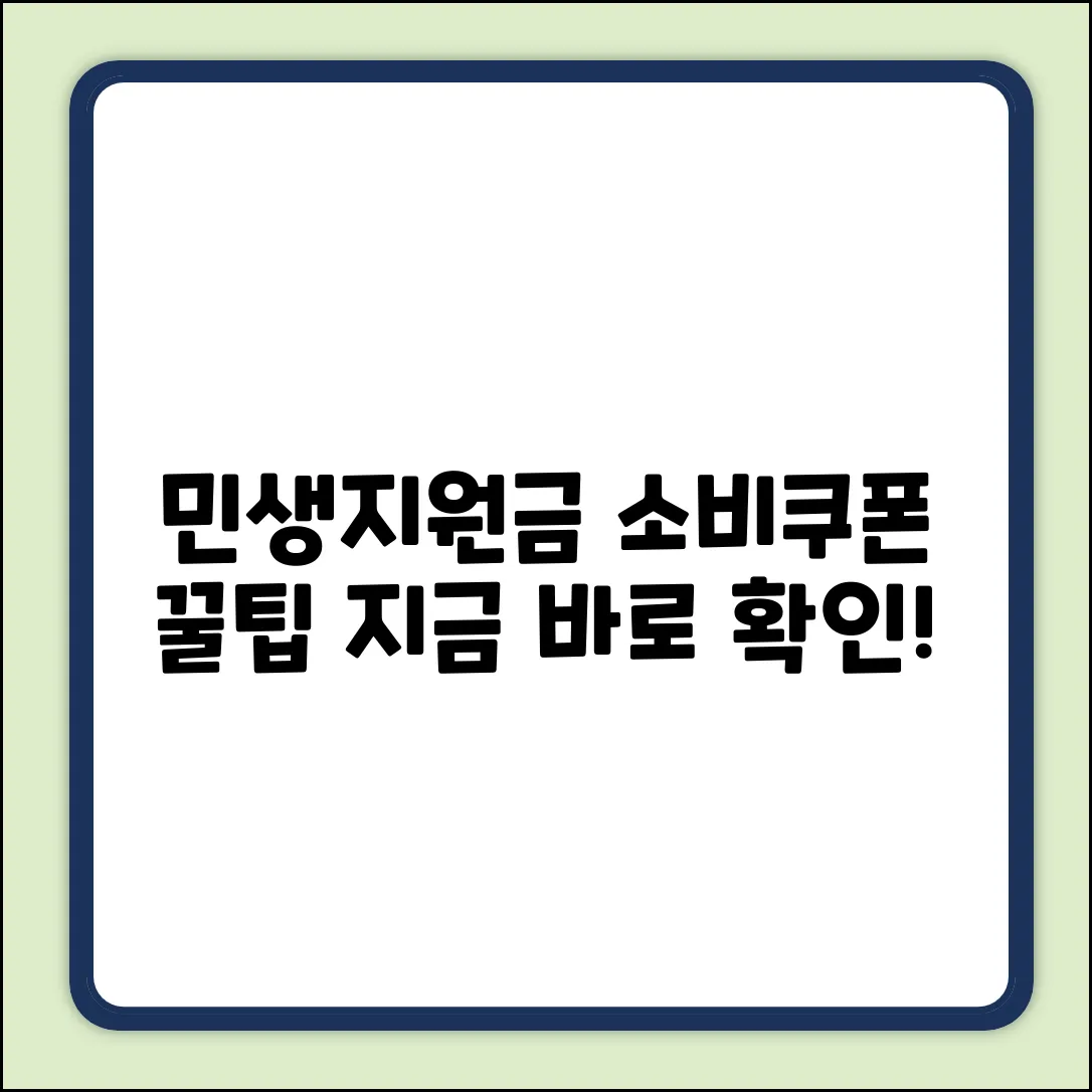 민생지원금 소비쿠폰 꿀팁 5가지🍯