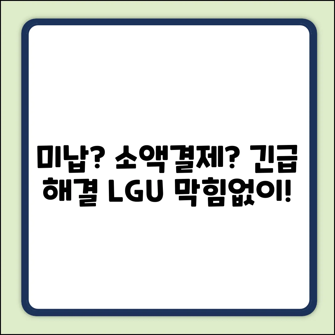 LGU+ 한달 미납, 소액결제 안될까? [쉽게 해결!