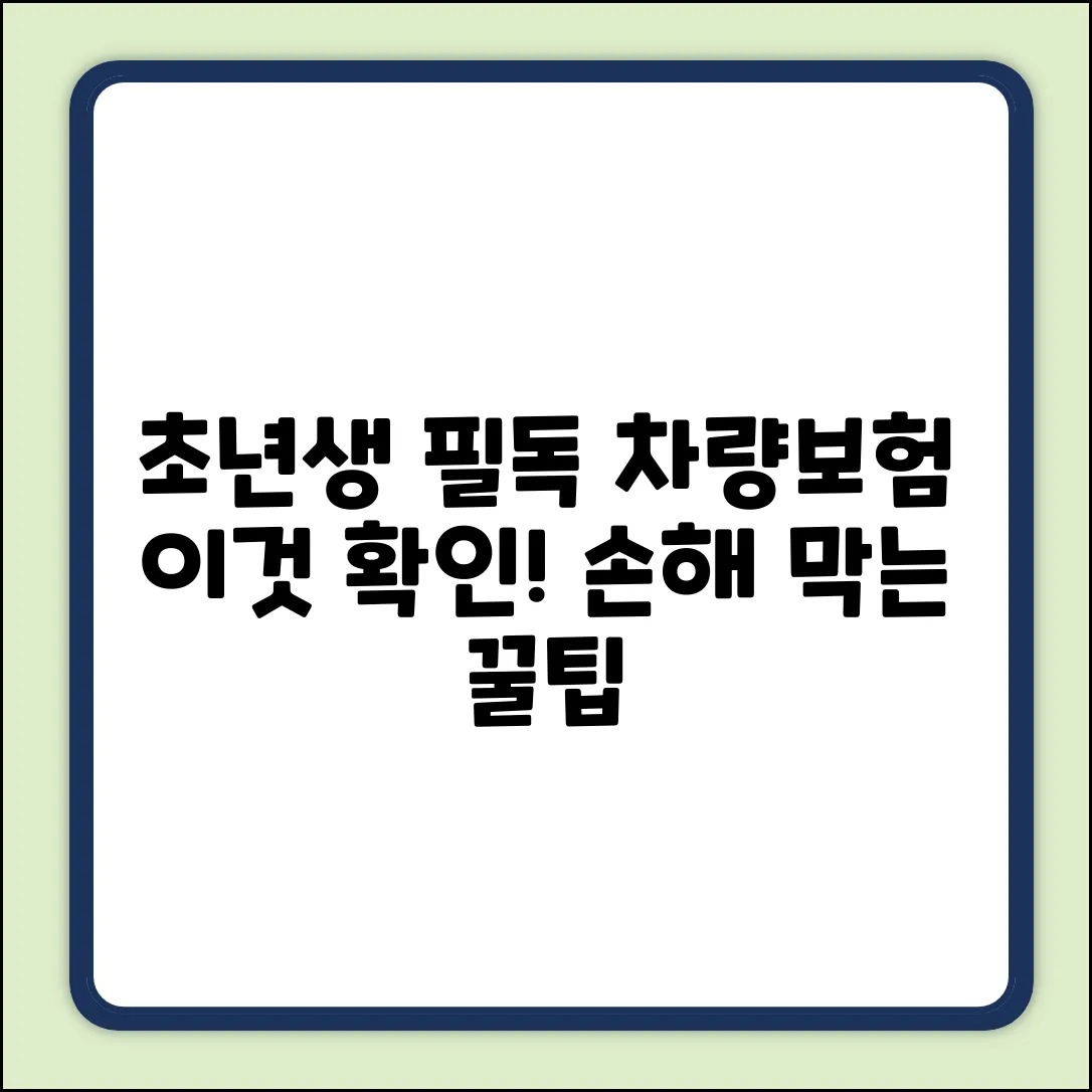 초년생 차량보험 동일증권? 꼭 확인해야 할 질문!