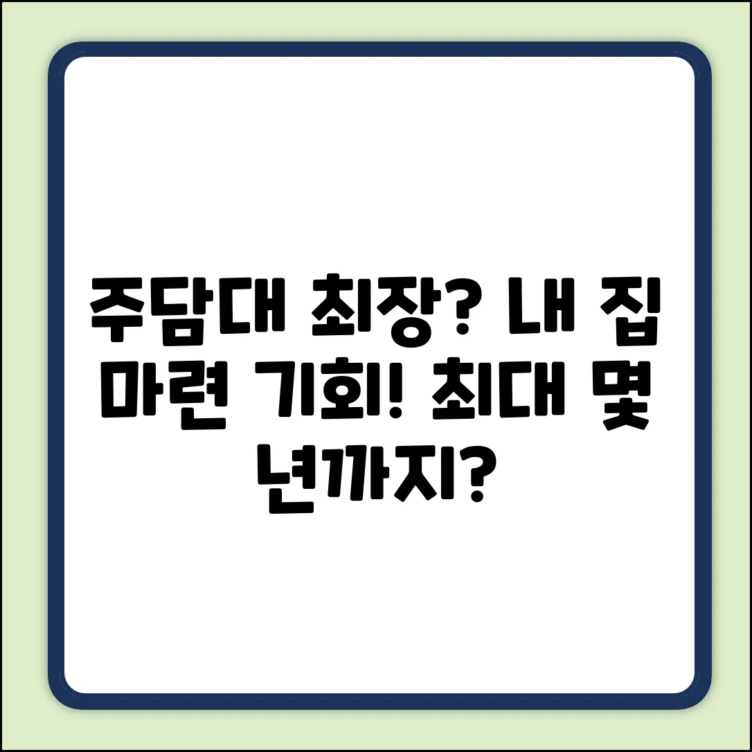 주택담보대출, 최장 상환 기간은 몇 년?