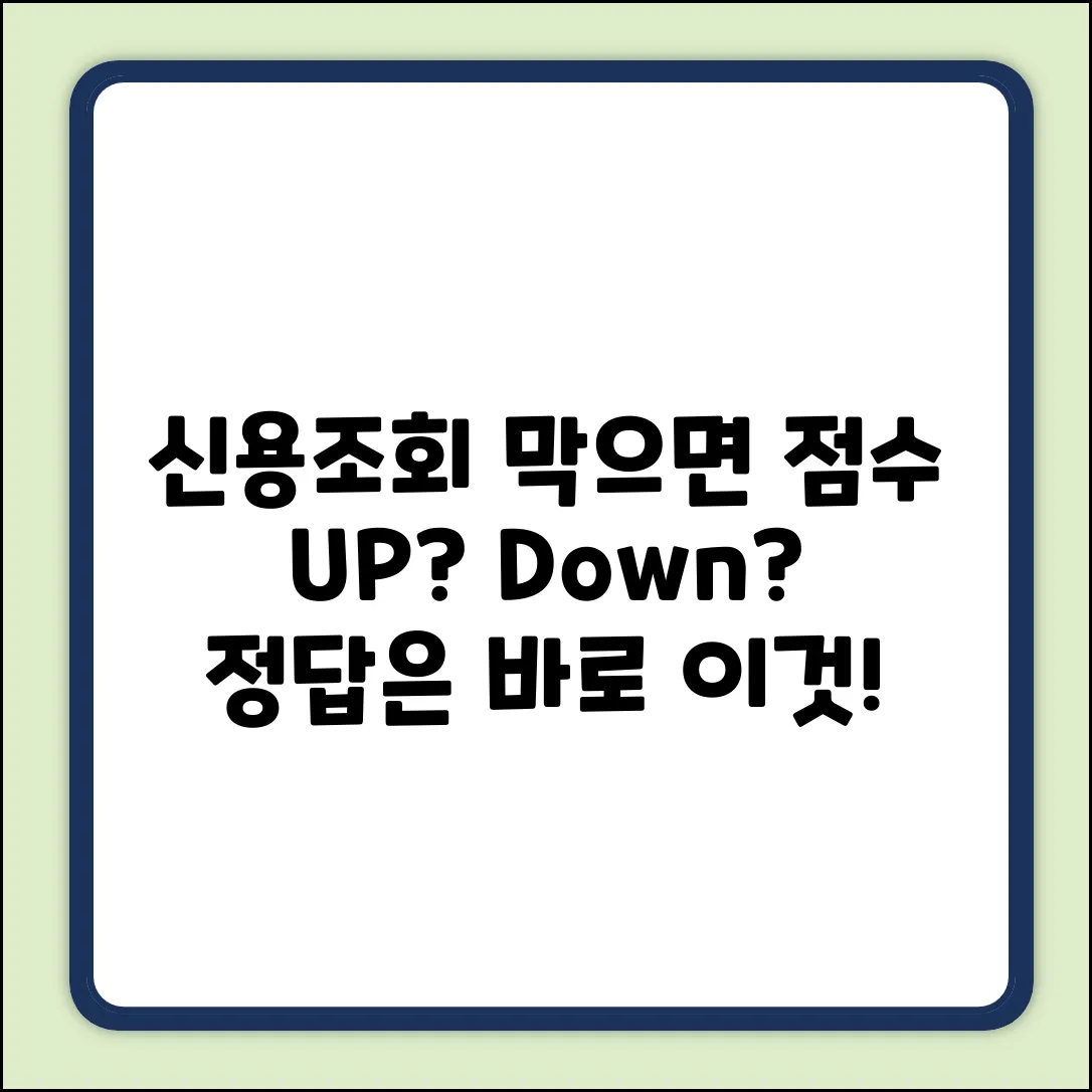 신용조회 차단 효과, 혹시 알고 계세요?