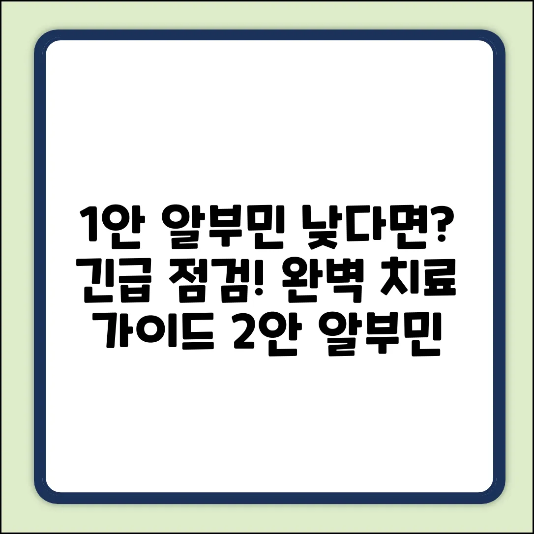 낮은 알부민 수치? 치료 완벽 가이드