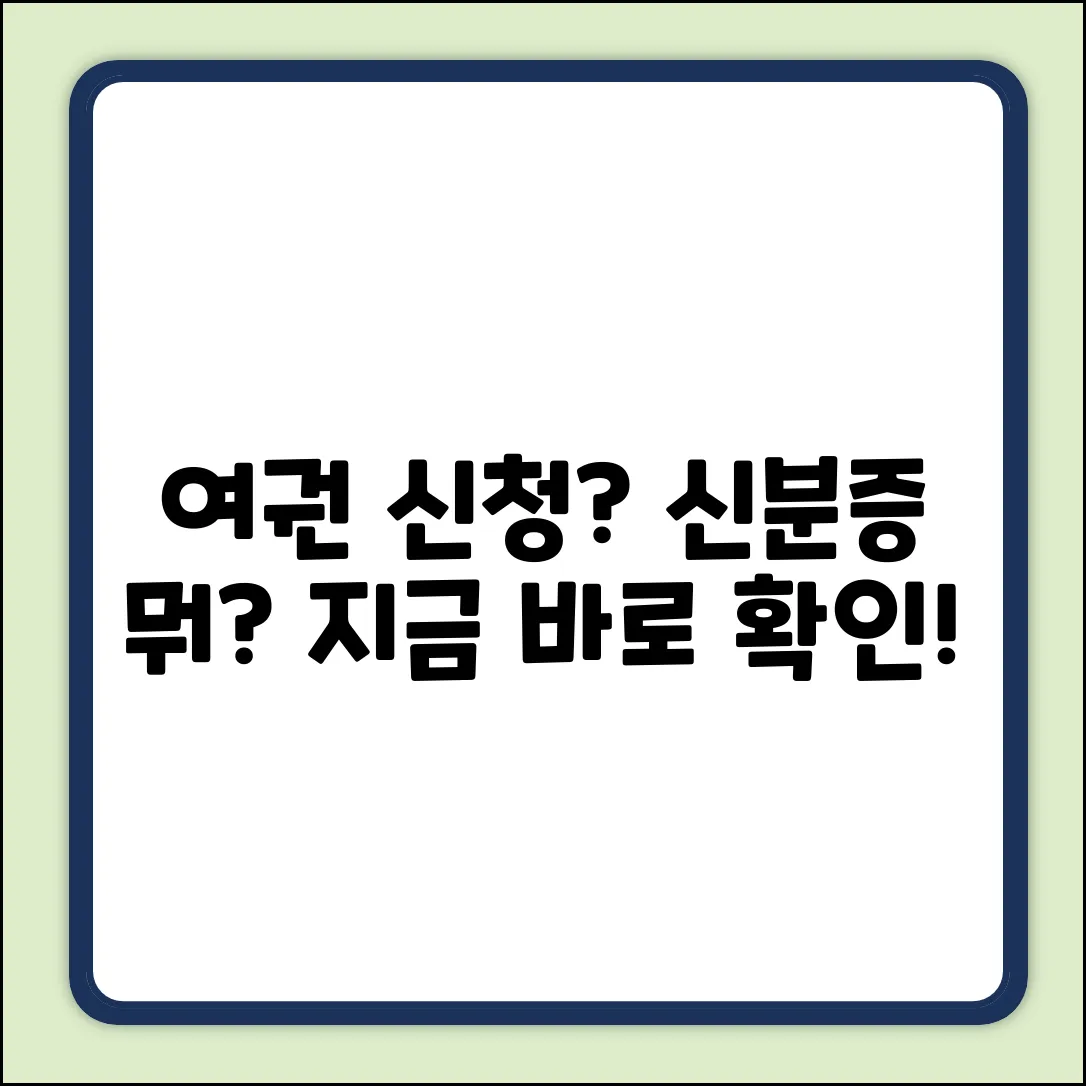 여권 신청, 어떤 신분증이 필요할까?