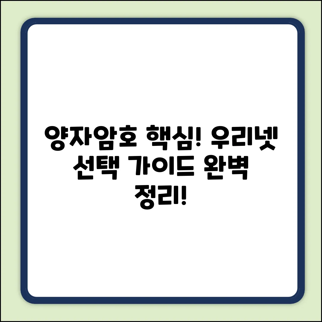 우리넷 양자암호, 선택 알고리즘 완벽 가이드
