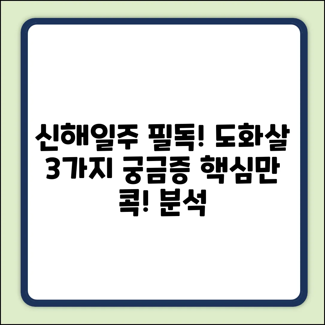 신해일주 도화살, 3가지 궁금증 집중분석