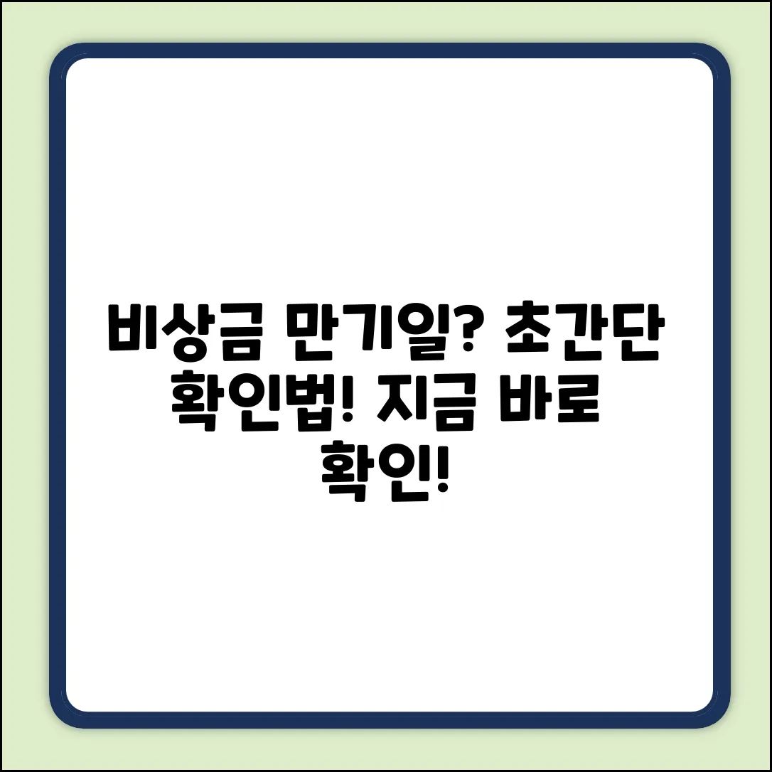 비상금대출 만기일, 누구나 쉽게 확인!