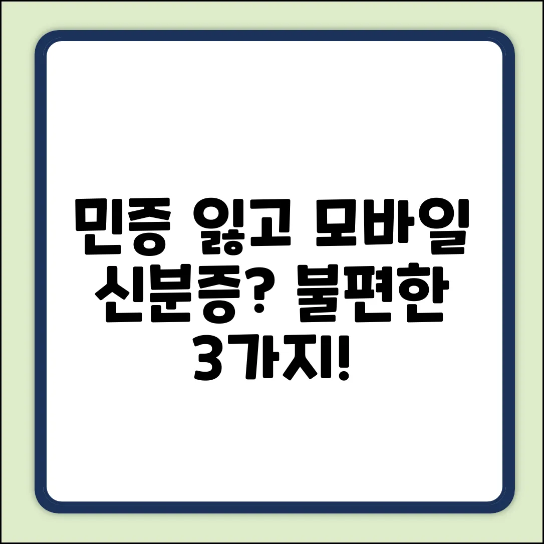 민증 분실신고 후 모바일 신분증, 3가지 불편한 진실