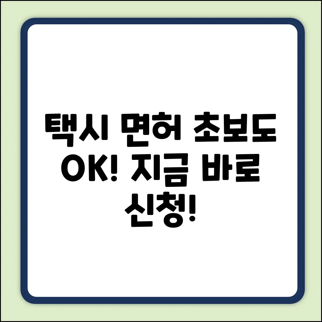 택시면허 시험, 어디서 신청? 초보자도 OK!