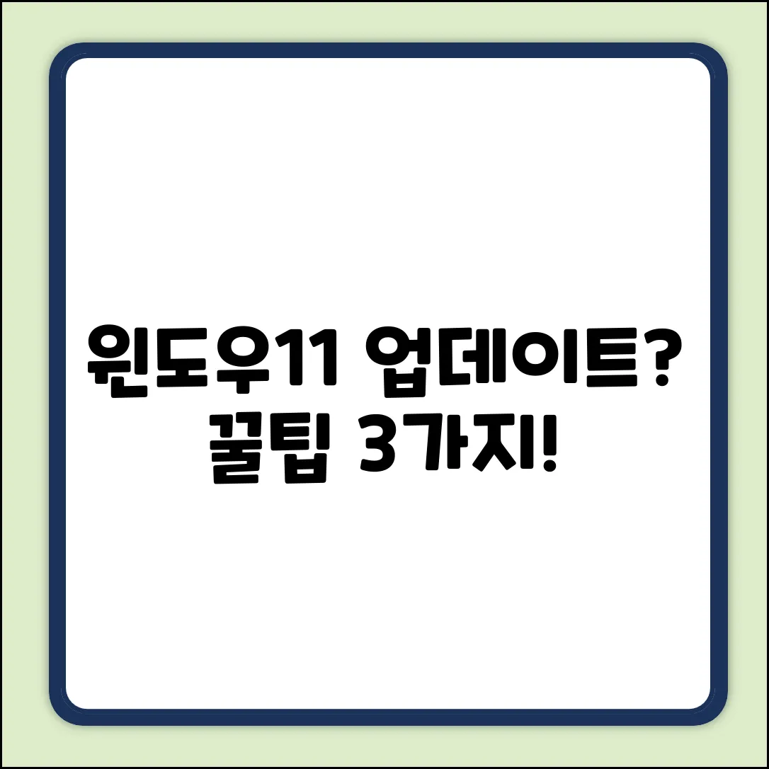 윈도우11 업데이트 사이즈, 꿀팁 3가지!