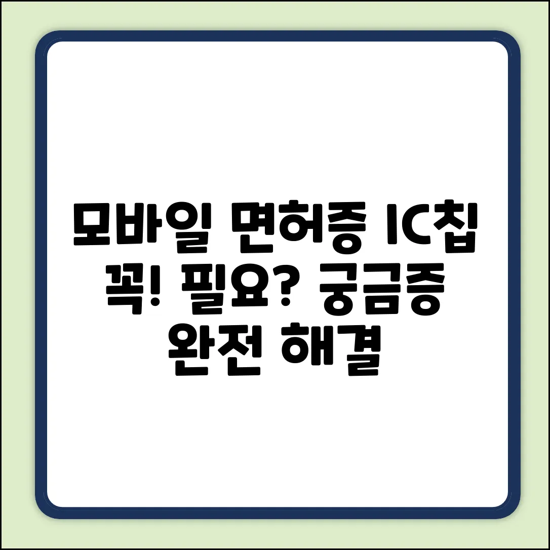 모바일 운전면허증, 왜 IC면허증이 필요할까?