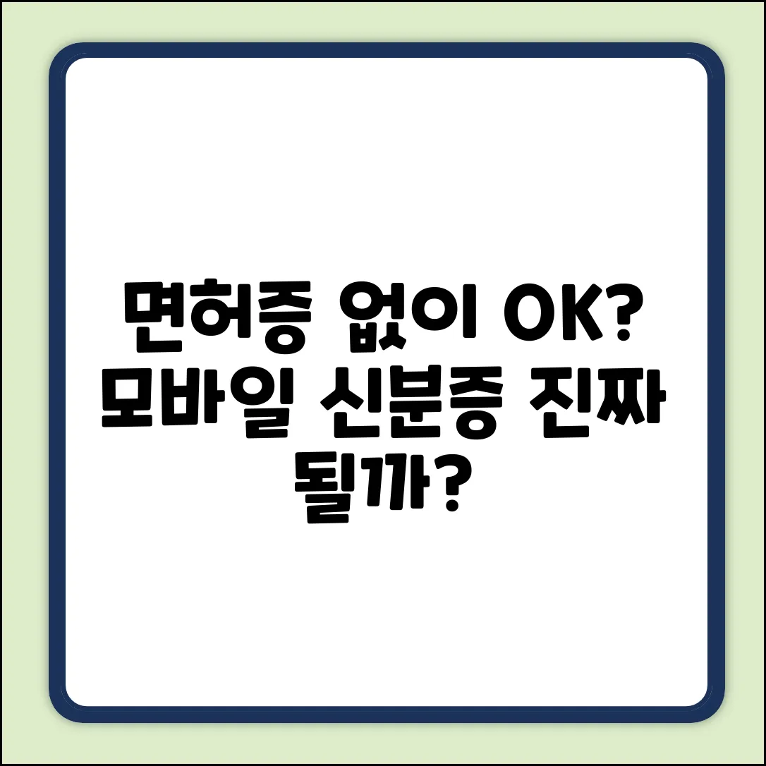 실물 면허증 없이 모바일 신분증 확인, 가능할까?