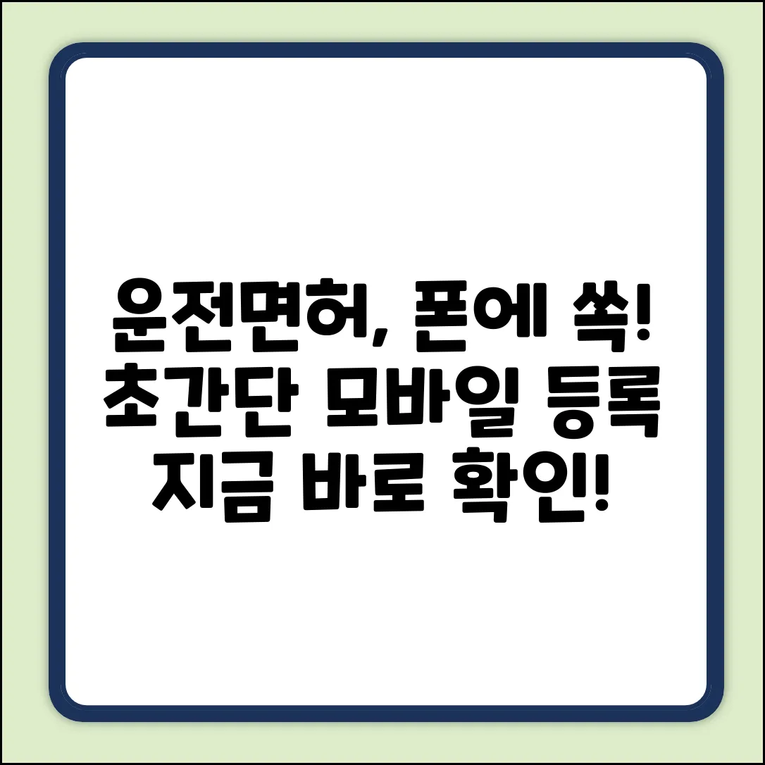 모바일 운전면허증, 스마트폰에 쉽게 쏙!