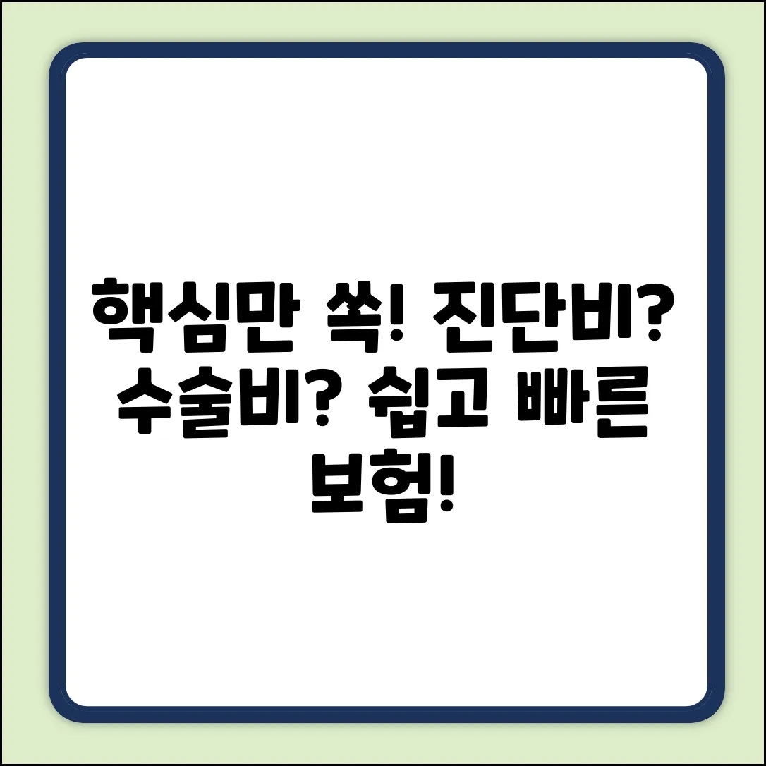 진단비수술비보험, 누구나 쉽게! 핵심만 쏙!