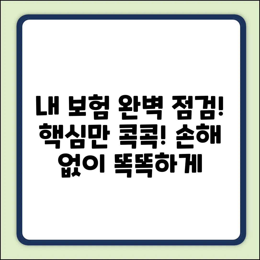 내 보험, 완벽 체크! 핵심 가이드