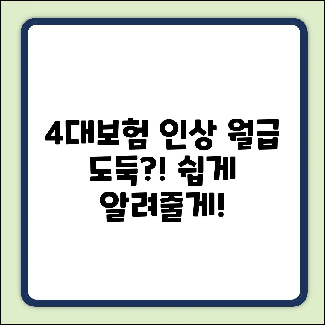 4대보험 인상? 누구나 쉽게 이해!